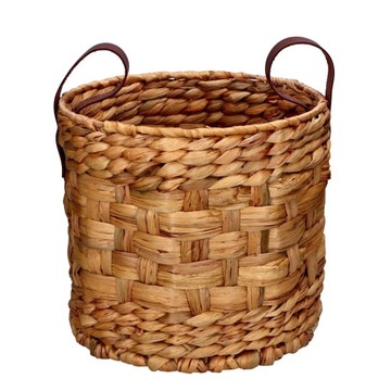 Brązowy koszyk pleciony naturalny osłonka boho