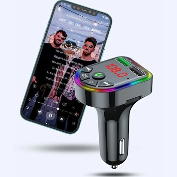 FM-ПЕРЕДАТЧИК BLUETOOTH АВТОМОБИЛЬНОЕ ЗАРЯДНОЕ УСТРОЙСТВО 2x USB QC 3.0 PD
