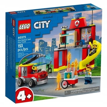 LEGO CITY 60375 REMIZA STRAŻACKA I WÓZ STRAŻACKI 4+ NOWY