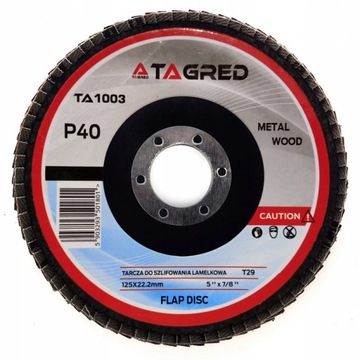 АБРАЗИВНЫЙ ДИСК ЛАМПОЧНОЕ КОЛЕСО 125 мм P40