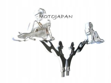 MOTOJAPAN - ХРОМИРОВАННЫЕ ЗЕРКАЛА ДЛЯ ЧОППЕРОВ - СТИЛЬ ДЕВУШКИ