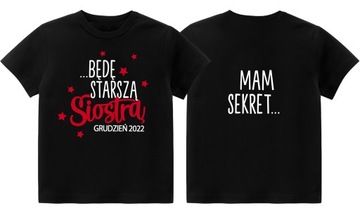 Koszulka Mam sekret Będę starszą siostrą r. 116