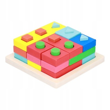 Dzieci drewniane sortowanie geometryczne