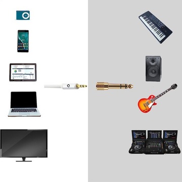 ПЕРЕХОДНИК ПЕРЕХОДНИК С МИНИ-ДЖЕКА 3,5 ММ НА РАЗЪЕМ 6,3 ММ