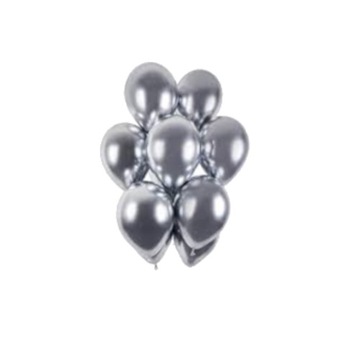Balony gumowe Srebrne chromowe