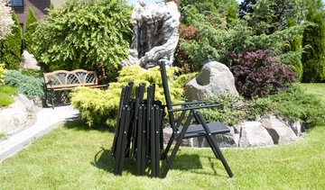 Алюминиевые стулья CHAIR FOLDABLE BLACK