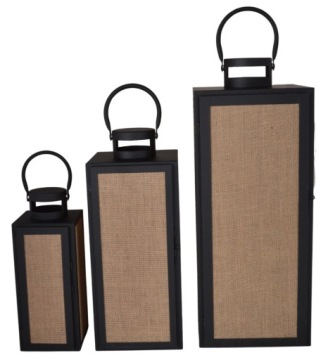 LATARNIA LAMPIONY METALOWE AŻUROWE PREZENT 3SZT