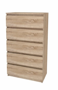 Komoda 5SZ dąb sonoma 70 cm CICHY DOMYK