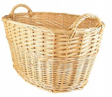 Wiklinowy KOSZ NA DREWNO BIELIZNĘ ZABAWKI 70CM