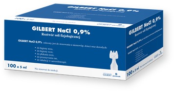 SÓL FIZJOLOGICZNA GILBERT 0,9% NaCl 100 AMPUŁEK