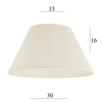 ABAŻUR do lampki stożek 4S ecru struktura 15/30 klosz do lampy ecru