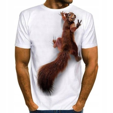 KOSZULKA MĘSKA T-SHIRT NADRUK 3D Z WIEWIÓRKĄXXS