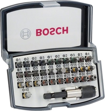 BOSCH Zestaw bitów i końcówek + uchwyt 32 szt.