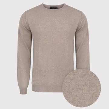 Beżowy sweter męski Premium 100% Wełna Merino Pako Lorente roz. L