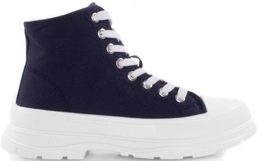 ТЕМНО-СИНИЕ ВЫСОКИЕ КРОССОВКИ PALLADI PLATFORM 37