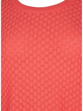 ZIZZI Sweter M61151C Czerwony Regular Fit