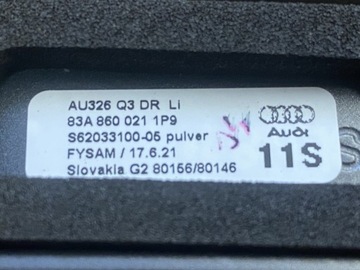 AUDI Q3 83A STŘEŠNÍ NOSIČ STŘEŠNÍ LEVÝ ČERNÁ 83A860021