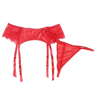 Comeondear Sexy Lace Leather Garter Belt Lingerie