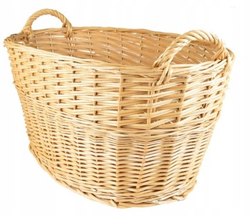 Wiklinowy KOSZ NA DREWNO BIELIZNĘ ZABAWKI 60CM