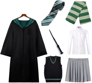 KOSTIUM STRÓJ PRZEBRANIE PELERYNA SLYTHERIN HARRY POTTER 155 | 11-12 LAT