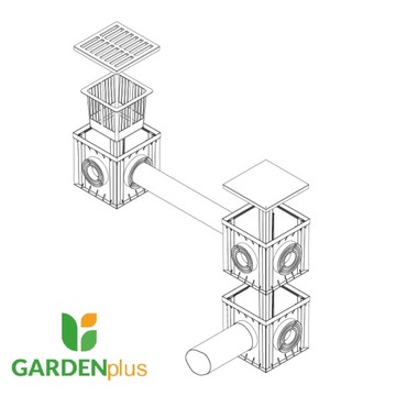 Смотровой колодец с крышкой 300х300 А15 до 1,5Т