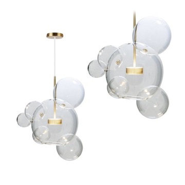 LAMPA SUFITOWA SZKLANE KULE ZŁOTA GOLD 6 PUNKTÓW