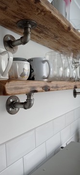 Подвесная полка в деревенском стиле 60см х 20см х 4см www.funky-rustic.com