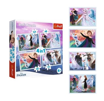 Puzzle Kraina lodu dla dziewczynki 4w1 Frozen