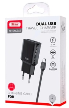 Szybka Ładowarka Sieciowa 2x USB 5V 2,4 A Zasilacz