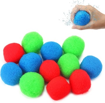 BOMBY WODNE POMPONY PIŁKI WODNE 12 SZTUK 3 KOLORY