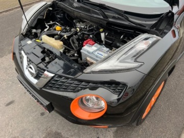 Nissan Juke I SUV Facelifting DIG-T 115KM 2015 Nissan Juke KLIMATYZACJA NAWIGACJA KAMERA SKORY TEMPOMAT EL.SZYBY SERWISOW, zdjęcie 26