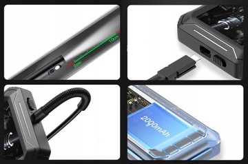 ИНСПЕКЦИОННАЯ КАМЕРА Трубный эндоскоп 4 насадки 1080P FULL HD 5-дюймовый IPS-ЭКРАН