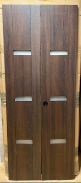 ТРИО СКЛАДНЫЕ ДВЕРИ - ЗАСТЕКЛЕННЫЕ - КОМПЛЕКТ