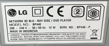 LG BP440 3D-ПЛЕЕР BLU-RAY, СМАРТ-ТВ