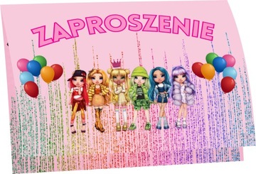 ZAPROSZENIE URODZINOWE RAINBOW HIGH 20x15 cm