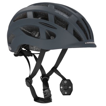 Kask rowerowy z lampką LED +kierunkowskazy r.58-61