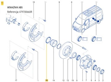 Кольцо ABS оригинальное заднее R Master 3 479700660R