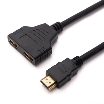 30cm HD 1080P rozdzielacz HDMI jedno wejście do dwóch Adapter wyjści~0018