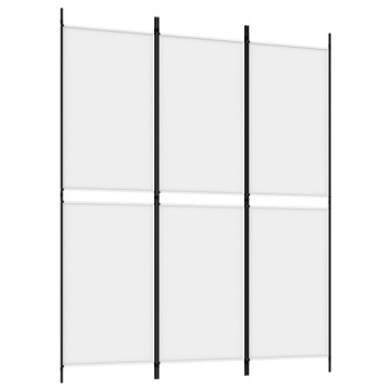 vidaXL Экран 3 панели Белый 150 x 180 см Ткань