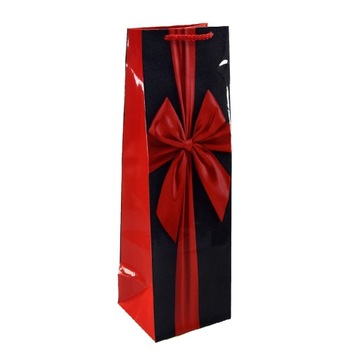 Бумажные пакеты 12х11х39, декоративные ламинированные пакеты для бутылки вина х10
