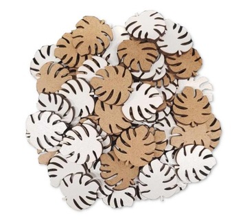 listki MONSTERA liść dekory liście 100szt Scrapbooking scrapki dekoracja