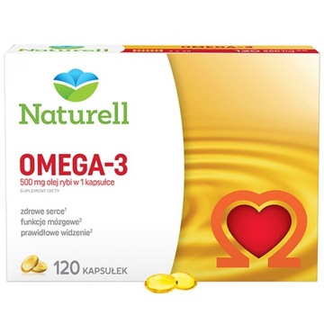 NATURELL OMEGA-3 kwasy omega 3 500 mg 120 kapsułek
