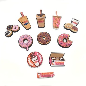6 шт. CROCS FOOD CHARMS DONUTS SWEETS DUNKIN DONUTS PINS