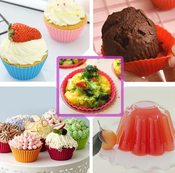 ЧАШКИ ДЛЯ МАФФИНОВ, СИЛИКОНОВЫЕ, разноцветные ЧАШКИ ДЛЯ МАФИНОВ, 6 шт.