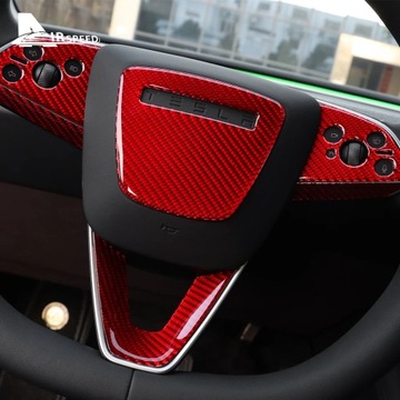 Чехол на раму рулевого колеса AIRSPEED из настоящего мягкого углеродного волокна для Tesla