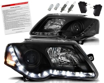 VW PASSAT B6 3C 05-10 LAMPY reflektory LED BLACK