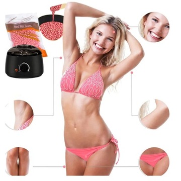 НАГРЕВАТЕЛЬ ВОСКОВ ТВЕРДЫЙ ВОСК + НАБОР ДЛЯ ДЕПИЛЯЦИИ