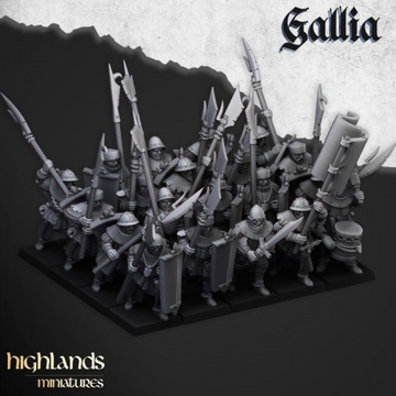 Gallia Men at Arms Highlands Miniaturesx10