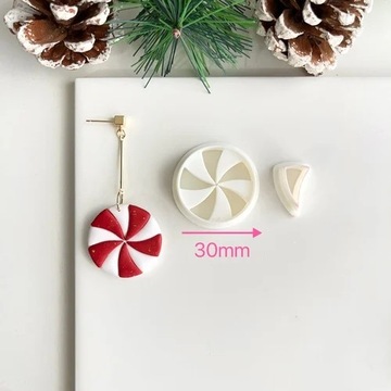 Christmas Soft Pottery Earring Mold Clay Cutter Winter Christmas Tree Santa