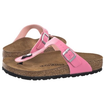 Klapki Damskie Japonki Birkenstock Gizeh BS Patent Candy Pink Różowe